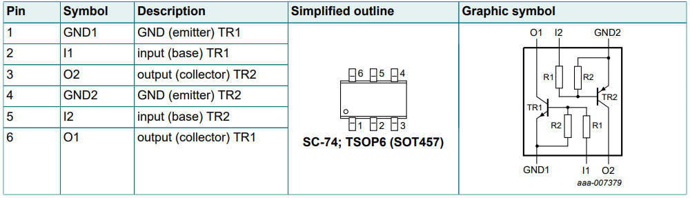 Nexperia PIMC32 NPN/PNP Double Transistors